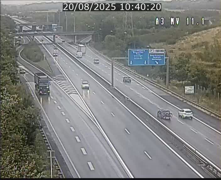 Traffic live webcam Luxembourg Croix de Bettembourg A3 - BK 11.1 - direction Luxembourg-ville