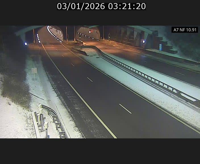 Caméra trafic Luxembourg - A7, Tunnel Gousselerbierg, entrée sud, direction Mersch
