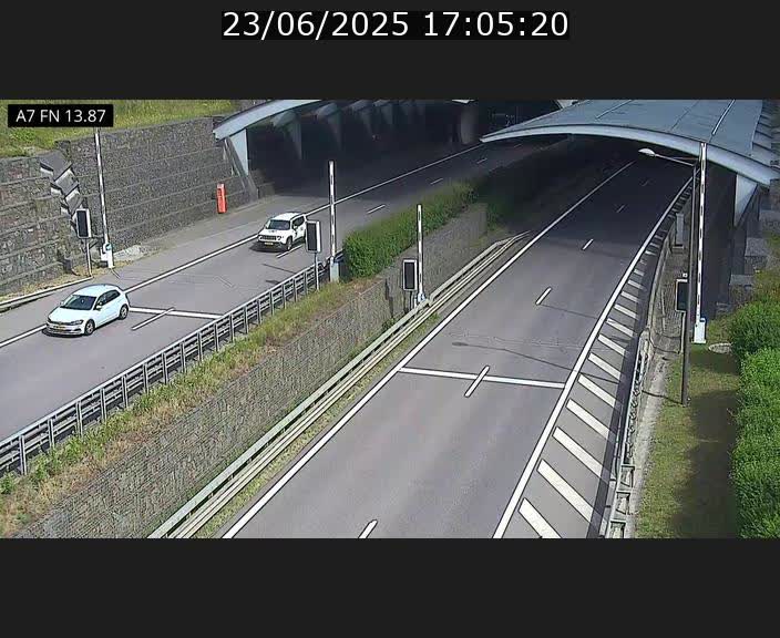 Caméra trafic Luxembourg - A7, Tunnel Gousselerbierg, entrée nord, direction Lorentzweiler