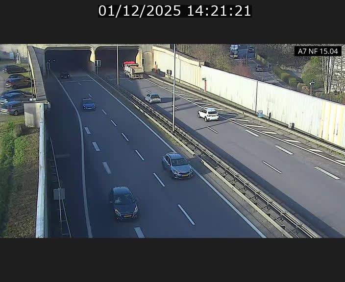 Caméra trafic Luxembourg - A7, Tunnel Mersch, entrée sud, direction Ettelbruck