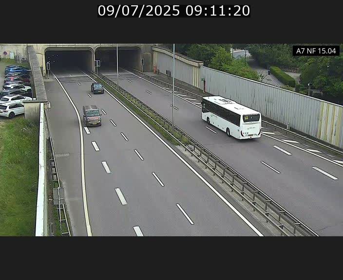Caméra trafic Luxembourg - A7, Tunnel Mersch, entrée sud, direction Ettelbruck