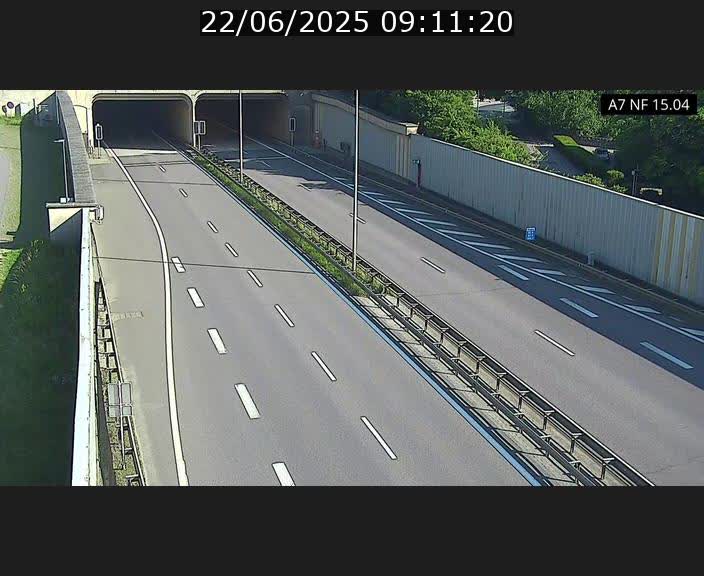 Caméra trafic Luxembourg - A7, Tunnel Mersch, entrée sud, direction Ettelbruck