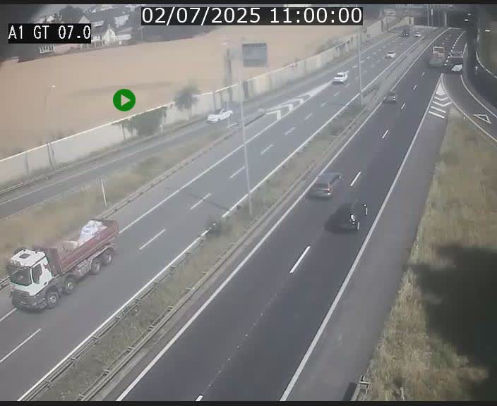 Traffic live webcam Luxembourg Cents - A1 direction Kirchberg - BK 7
