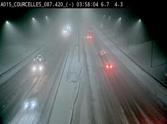 Webcam autoroute Belgique - Viesville - E42 direction Mons - BK 84.35