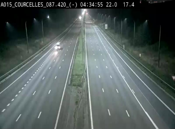 Webcam autoroute Belgique - Viesville - E42 direction Mons - BK 84.35