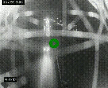 Webcam autoroute A63 en périphérie de Bordeaux au sud-est de la ville, en provenance du bassin d'Arcachon. Vue orientée vers Bordeaux