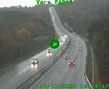 Caméra routière sur l'autoroute A20 à Bessines-sur-Gartempe. Vue orientée vers Paris