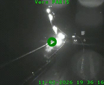 Caméra routière sur l'autoroute A20 à Bessines-sur-Gartempe. Vue orientée vers Paris