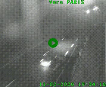 Caméra routière sur l'autoroute A20 à Saint-Hilaire-Bonneval, au sud de Limoges. Vue orientée vers Paris