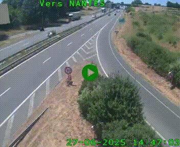 Webcam N147 au nord de Poitiers et à la jonction avec la A10