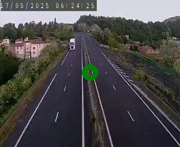 Caméra autoroute A75 à hauteur de Coudes, en direction de Clermont-Ferrand