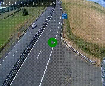 Caméra autoroute A75 à hauteur du col de la Fageole en direction de Clermont-Ferrand