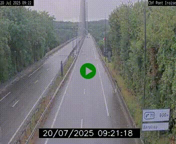 Webcam sur la N165 après le Pont de l'Iroise, à l'entrée de Brest