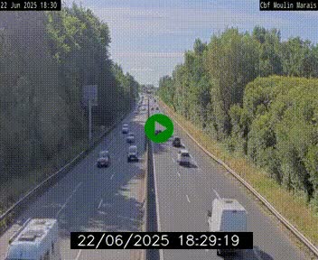 Webcam sur le périphérique de Nantes (N844) entre la Porte de Saint-Luce et la Porte d'Anjou, à l'est de la ville