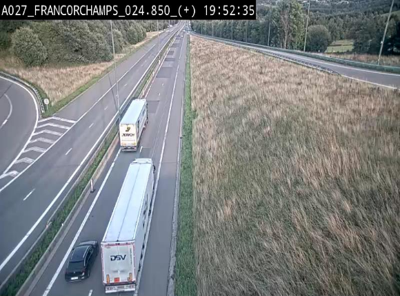 Caméra autoroutière à proximité du circuit de Spa-Francorchamps à Stavelot sur l'A27/E42