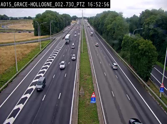 Caméra trafic Belgique - Grâce-Hollogne - E42, jonction avec A604, direction Loncin/Aéroport de Liège -  BK 3.2