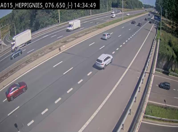 Webcam autoroute Belgique - Heppignies - E42 direction Namur - BK 76.4