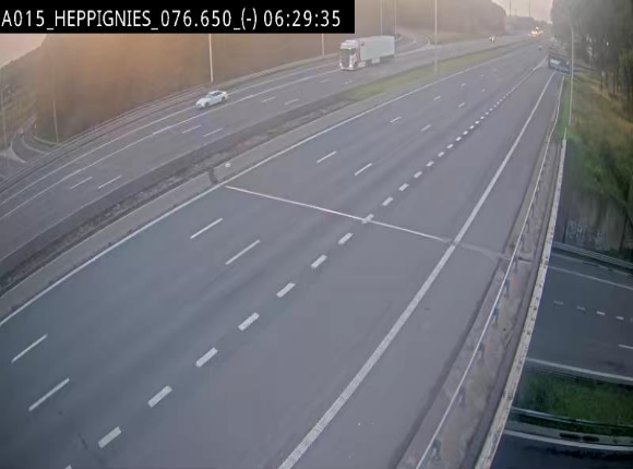 Webcam autoroute Belgique - Heppignies - E42 direction Namur - BK 76.4