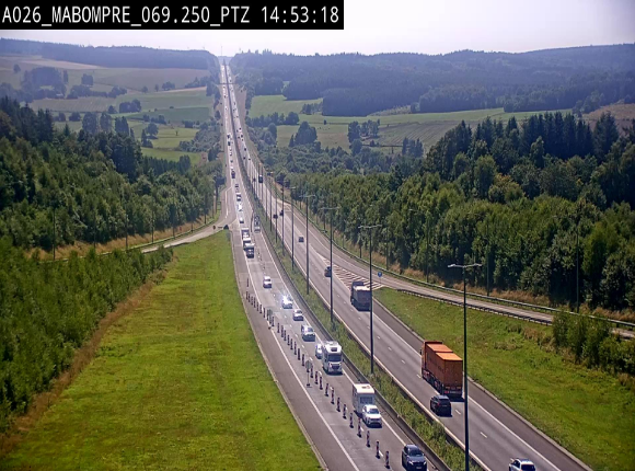 Webcam E25 (A26) à Mabompré. Vue orientée vers Liège