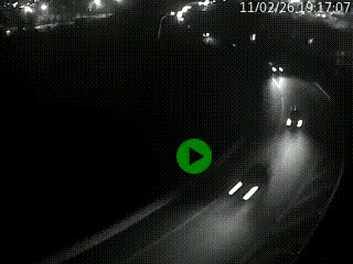 Caméra autoroute à la jonction entre l'A7 et la D301 (Boulevard urbain Sud de Lyon) à Feyzin, au sud de Lyon. Vue orientée vers Mions
