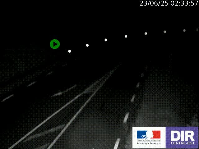 Webcam sur le col Pin Bouchain, vue orientée vers Roanne, en provenance de Lyon sur la nationale 7 (N7)