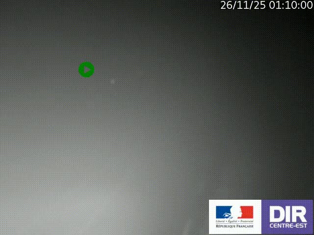 Webcam sur le col Pin Bouchain, vue orientée vers Roanne, en provenance de Lyon sur la nationale 7 (N7)