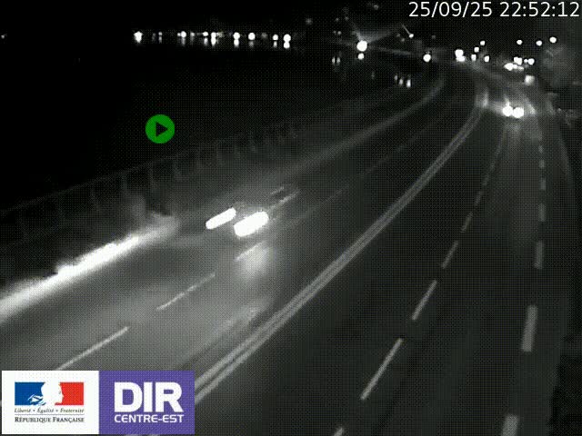 Webcam sur le quai Parjot à Vienne, aux Portes de Lyon, sur la Nationale 7, à la jonction avec le boulevard du Rhône-nord (D1407), caméra orientée vers Lyon