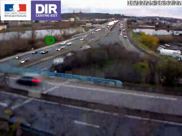 Clone of Caméra de circulation sur A7 à Lyon Perrache vers Marseille, le long du Rhône