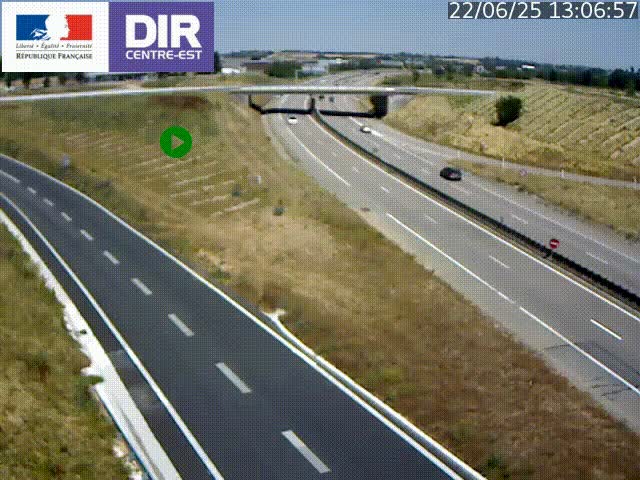 Webcam sur le contournement de Valence, sur la Nationale 7, caméra orientée vers Lyon