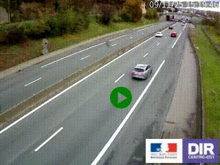 Caméra autoroutière sur l'A47 à hauteur de Givors, a proximité de Lyon. La webcam est orientée vers Lyon