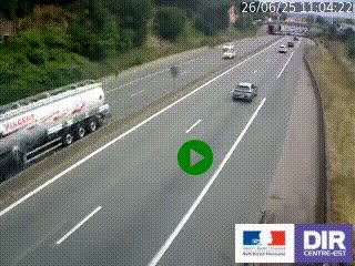 Caméra autoroutière sur l'A47 à hauteur de Givors, a proximité de Lyon. La webcam est orientée vers Lyon