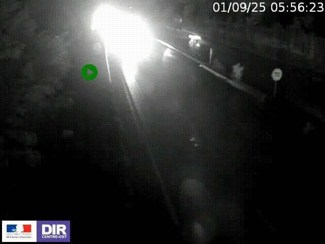 Webcam à Bron sur l'A43 à la jonction avec le boulevard périphérique de Lyon (D383). Vue orientée vers Lyon