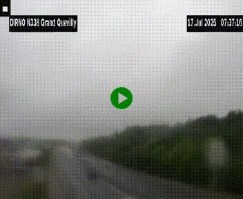 Webcam routière sur N338 à hauteur de Grand-Quevilly en périphérie de Rouen. Vue orientée vers Rouen