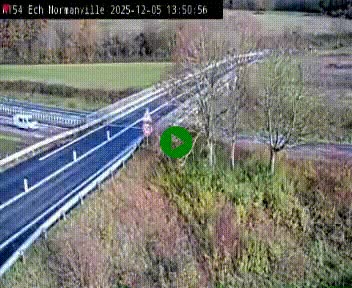 Webcam à hauteur du Leclerc Normanville sur la N154. Vue orientée vers Rouen