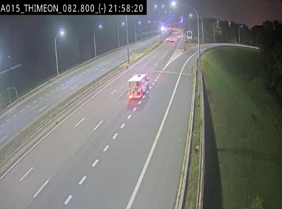 Caméra trafic Belgique - Thiméon - E42, jonction avec A54 (E420) direction La Louvière/Charleroi - BK 82.82