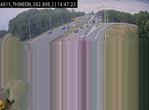 Caméra trafic Belgique - Thiméon - E42, jonction avec A54 (E420) direction La Louvière/Charleroi - BK 82.82