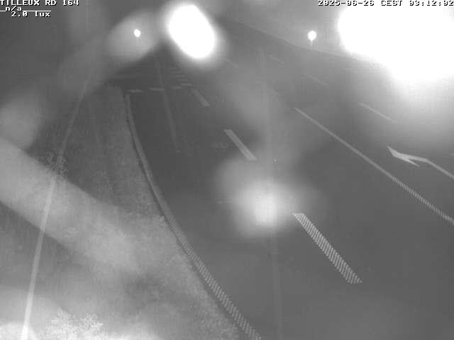 Webcam sur la RD164 à Tilleux. Vue orientée vers Neufchâteau