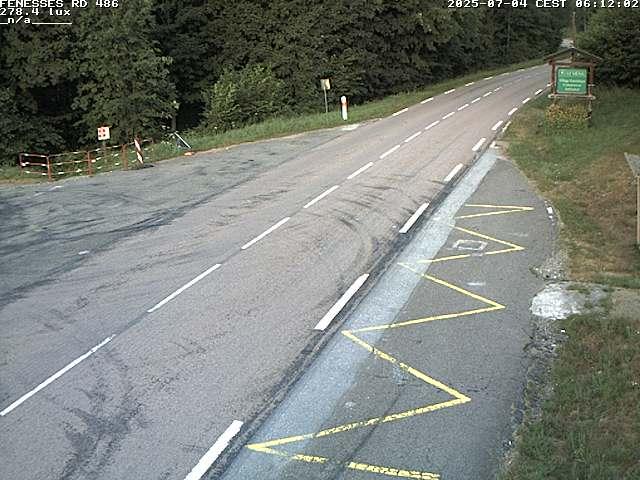 Webcam en haut du col des Fenesses, aussi appelé col du Ménil sur la D486 à 593 mètres d'altitude dans les Vosges