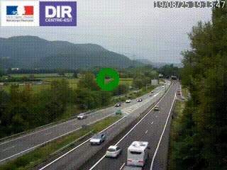 Caméra trafic à Meylan sur la Rocade-Sud de Grenoble en direction d'Aix-en-Provence