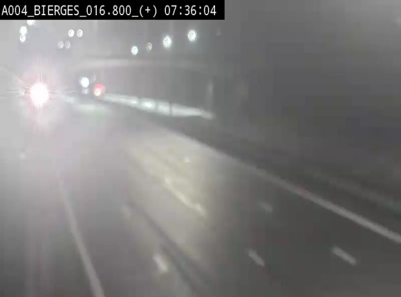 Webcam à Wavre, à hauteur de la sortie 5 Bierges. Vue orientée vers Namur