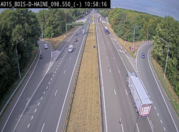 Webcam autoroute Belgique - Bois d'Haine - E42 - BK 98.6