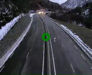 Webcam Porté-Puymorens sur N320, en direction de Pas de la Casa (Andorre)