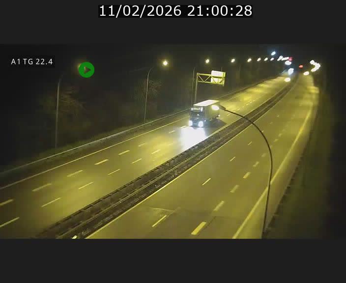 Traffic live webcam Luxembourg Flaxweiler - A1 direction Luxembourg - BK 22.4