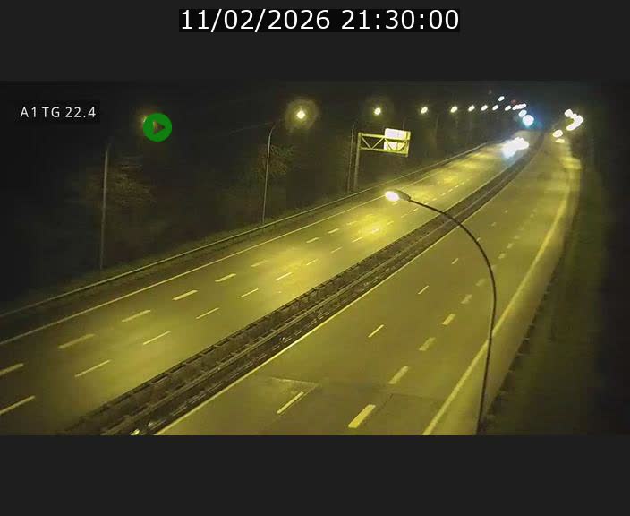 Traffic live webcam Luxembourg Flaxweiler - A1 direction Luxembourg - BK 22.4