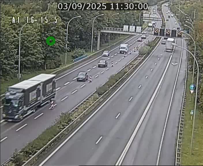 Traffic live webcam Luxembourg Munsbach - A1 direction Luxembourg - BK 15.5