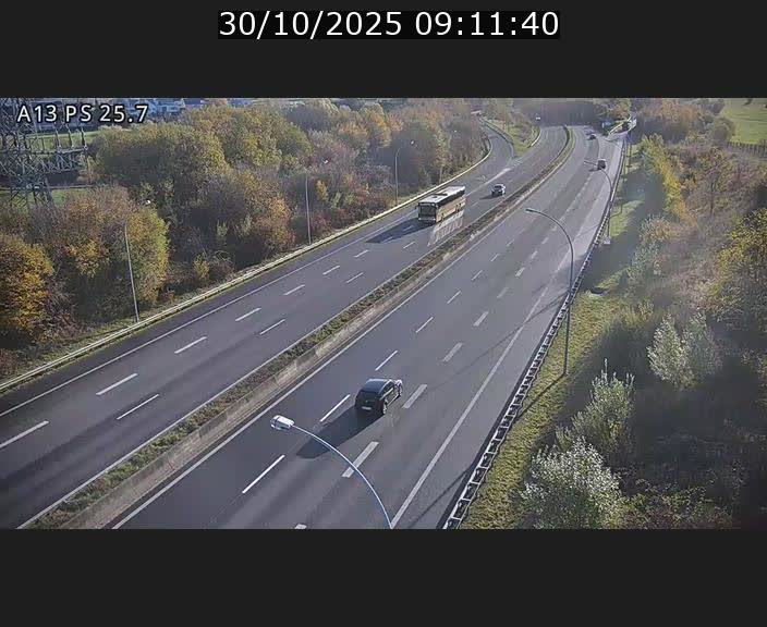 Traffic live webcam Luxembourg Frisange - A13 direction Allemagne - BK 26
