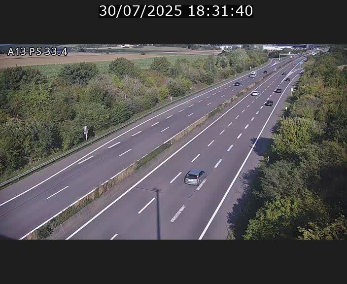 Webcam trafic sur A13 à hauteur de Mondorf-les-Bains en direction d'Altwies