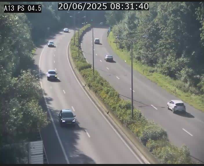 Traffic live webcam Luxembourg Differdange - A13 direction Esch-sur-Alzette - BK 4.5