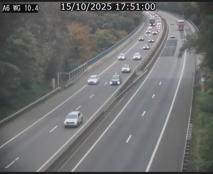Traffic live webcam Luxembourg Mamer - A6 - BK 10.4 - direction Luxembourg/France/Allemagne