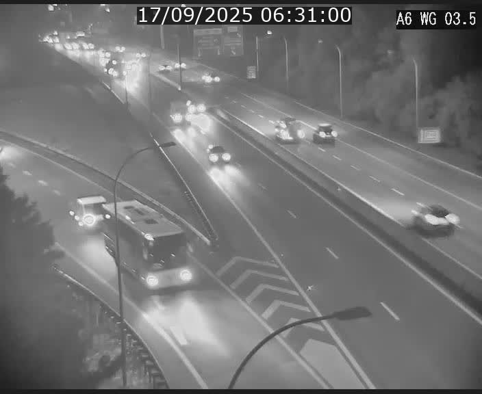 Traffic live webcam Luxembourg - Croix de Cessange - A6 - BK 3.5 - direction France/Allemagne